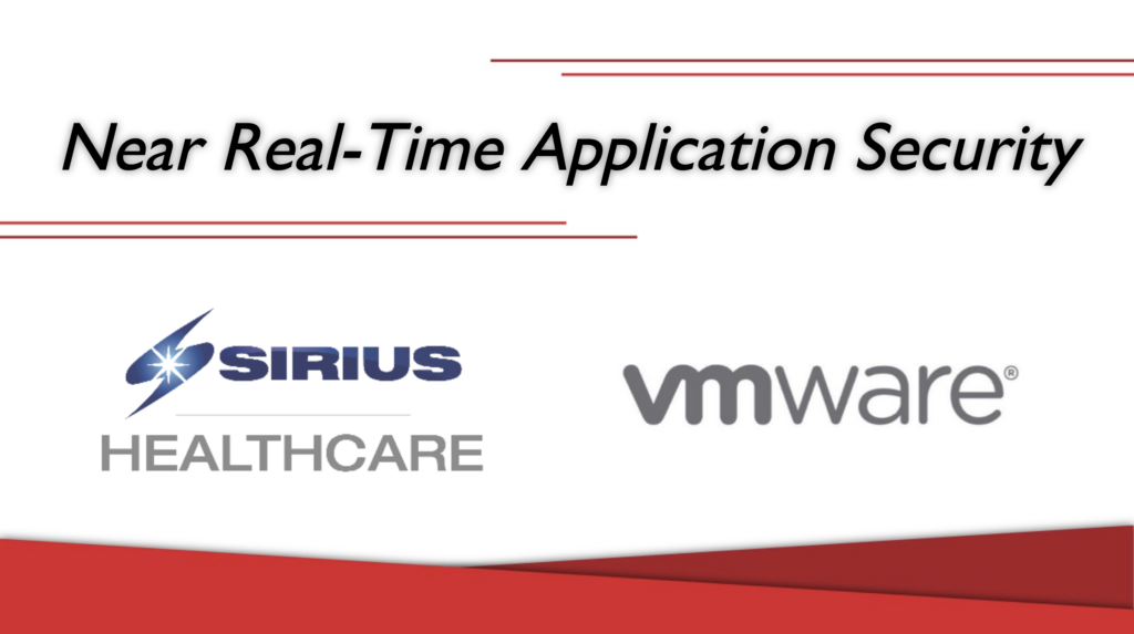 Near Real-Time Application Security with Sirius and VMware